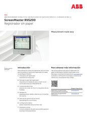 ABB ScreenMaster RVG200 Instrucciones De Funcionamiento