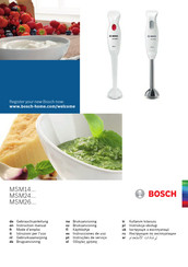 Bosch CleverMixx MSM26 Serie Instrucciones De Uso