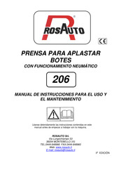 ROSAUTO 206 Manual De Instrucciones Para El Uso Y El Mantenimiento