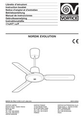 Vortice NORDIK EVOLUTION Manual De Instrucciones