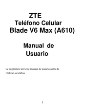 ZTE Blade V6 Max Manual De Usuario