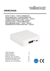 Velleman HDMI2VGA Manual Del Usuario