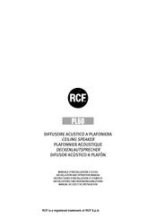 rcf PL60 Manual De Uso Y De Instalación