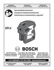 Bosch GPL4 Instrucciones De Funcionamiento Y Seguridad