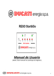 Ducati Energia REGO Start&Go Manual De Usuario