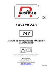 ROSAUTO 747 Manual De Instrucciones