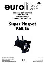 EuroLite Super Pinspot PAR-56 Manual Del Usuario