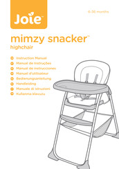 Joie mimzy snacker Manual De Instrucciones