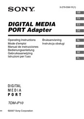 Sony DIGITAL MEDIA PORT TDM-iP10 Manual De Instrucciones