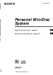 Sony ZS-M7 Manual De Instrucciones