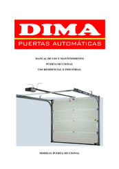 DIMA PUERTA SECCIONAL Manual De Uso Y Mantenimiento