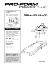 Pro-Form POWER 1295i Manual Del Usuario