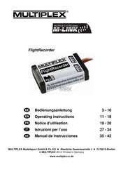 Multiplex FlightRecorder Manual De Instrucciones