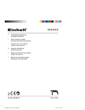 EINHELL 42.596.10 Manual De Instrucciones