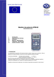 PCE GPM-60 Instrucciones De Uso