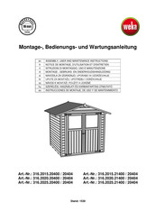 Weka 316.2020.20404 Instrucciones De Montaje, De Uso Y De Mantenimiento