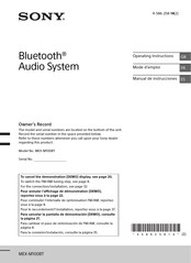 Sony MEX-M100BT Manual De Instrucciones