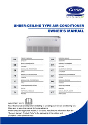 Carrier 42QZL018DS Manual Del Propietário