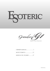 Esoteric grandioso G1 Manual Del Usuario