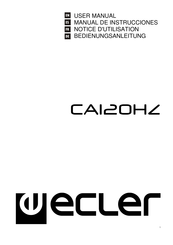 Ecler CA120HZ Manual De Instrucciones