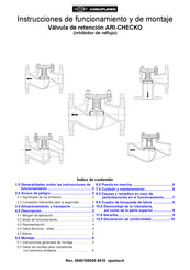 ARMATUREN RI-CHECKO 063 Instrucciones De Funcionamiento Y De Montaje