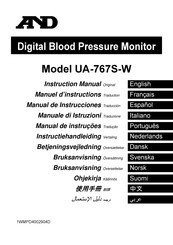 A&D UA-767S-W Manual De Instrucciones