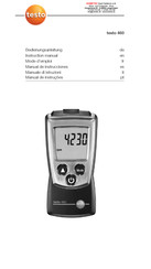 testo 460 Manual De Instrucciones