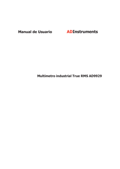 AD Instruments True RMS AD9929 Manual De Usuario