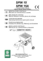 IMER SPIN 15A Manual De Uso, Mantenimiento Y Repuestos