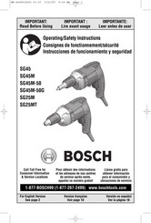 Bosch SG25MT Instrucciones De Funcionamiento Y Seguridad