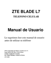 ZTE BLADE L7 Manual De Usuario