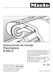 Miele B 995 D Instrucciones De Manejo