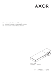 Axor Edge 46241001 Instrucciones De Montaje / Manejo / Garantía