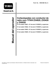 Toro TITAN ZX4820 Manual Del Operador