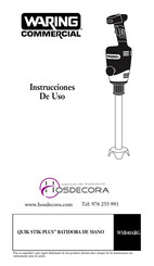 Waring Commercial QUIK STIK PLUS WSB40ARG Instrucciones De Uso