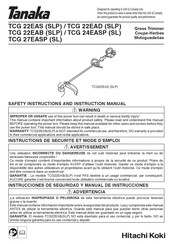 Hitachi Koki Tanaka TCG 22EAD Instrucciones De Seguridad Y Manual De Instrucciones