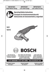 Bosch 1821D Instrucciones De Funcionamiento Y Seguridad