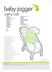 Baby Jogger carry cot Instrucciones De Uso