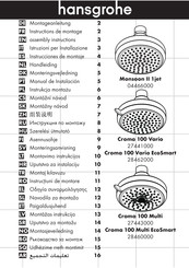 Hansgrohe Monsoon II 1jet 04466000 Instrucciones De Montaje