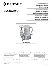 Pentair HYDROMATIC HP50 Manual Del Usuario