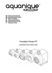 aquanique Fountain Pump FP 200 Instrucciones De Uso