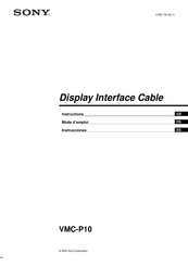 Sony VMC-P10 Manual De Instrucciones