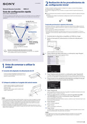 Sony RMN-U1 Guía De Configuración Rápida