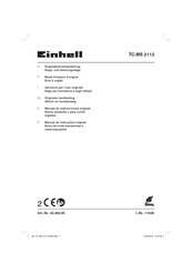 EINHELL TC-MS 2112 Manual De Instrucciones Original