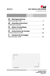 Phoenix Mecano RK Rose+Krieger LZ 80 PL Instrucciones De Montaje