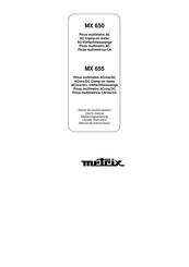 Metrix MX 655 Manual De Instrucciones