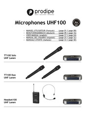 Prodipe Headset100 UHF Lanen Manual Del Usuario