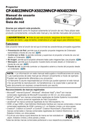 PJ Link CP-X4022WN Manual De Usuario