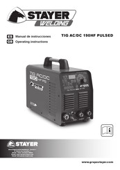 STAYER WELDING TIG AC/DC 190HF PULSED Manual De Instrucciones