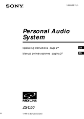 Sony ZS-D50 Manual De Instrucciones
